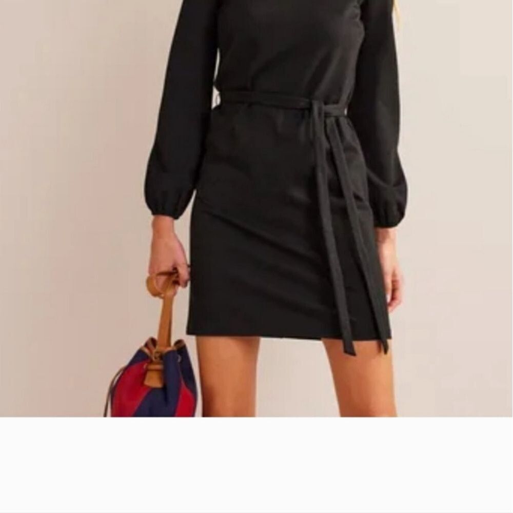 Boden Womens little black dress style Violet Ponte Shift size 6 ladies sleeves - Picture 12 of 16